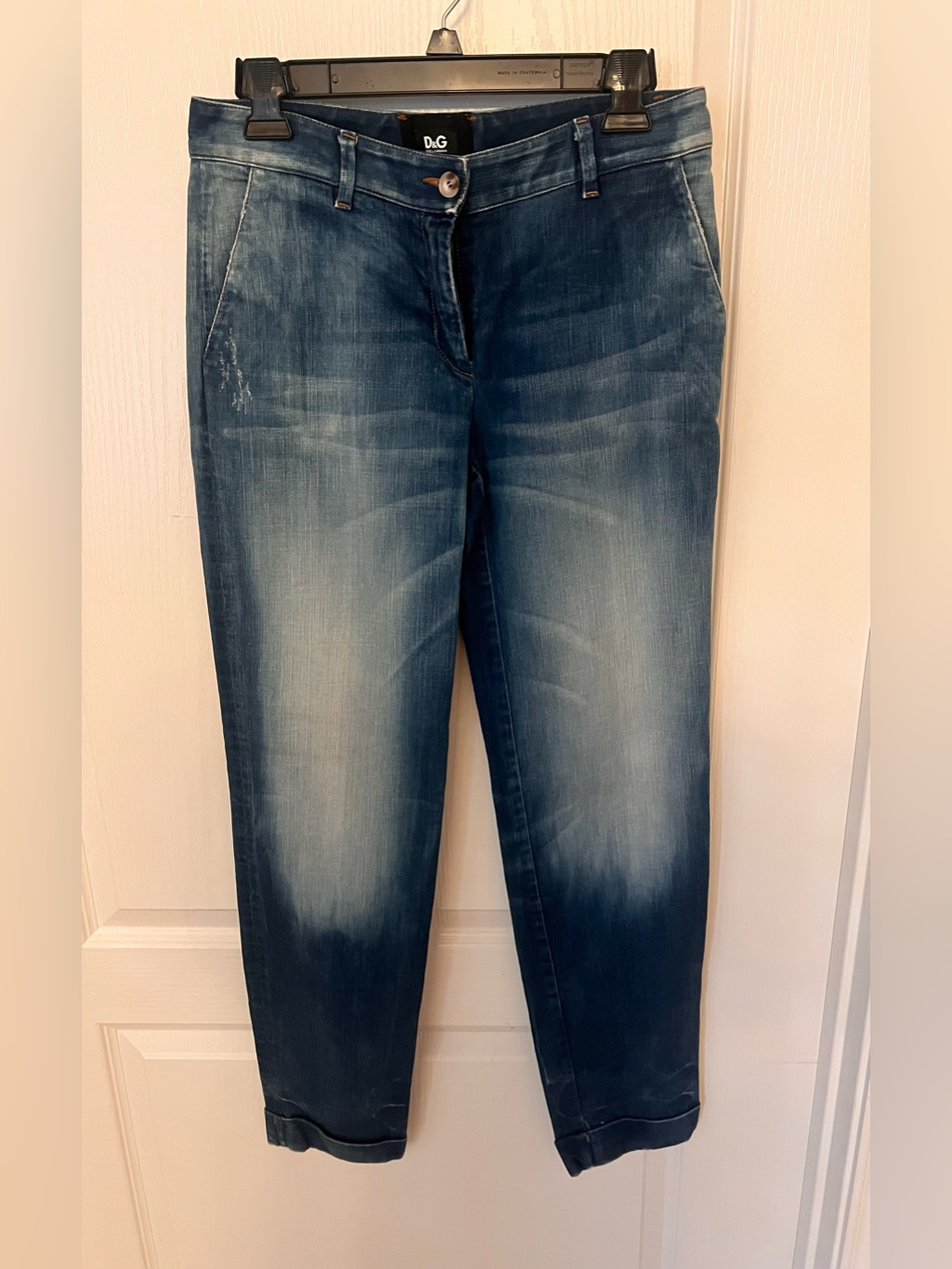 Dolce & Gabbana Denim Jeans In Blue With Tan Lining
